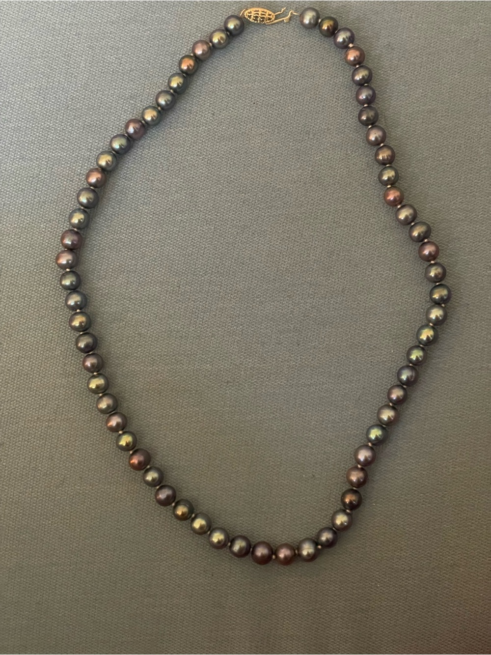 14K Black Peacock Necklace